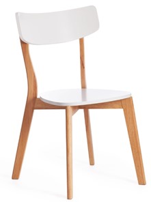 Обеденный стул Claire, дерево гевея/МДФ 48x49,5x81,5 Белый/натуральный арт.19580 в Белгороде