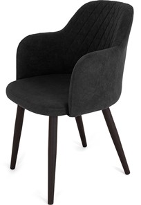 Обеденный стул Эспрессо-1, ноги черные круглые XXL (R38)/велюр T190 Горький шоколад в Старом Осколе