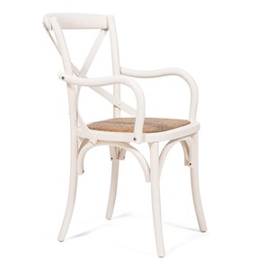 Обеденный стул с подлокотниками CROSS (mod.CB2008) 55х52х91 Белый (butter white) арт.12375 в Белгороде
