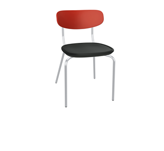 Обеденный стул SHT-ST85-2/SB85-2/S85M (красный/черный/хром лак) в Белгороде
