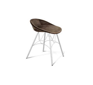 Обеденный стул SHT-ST19-SF1 / SHT-S100 (кофейный трюфель/хром лак) в Старом Осколе