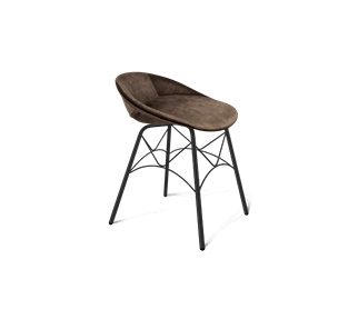 Обеденный стул SHT-ST19-SF1 / SHT-S107 (кофейный трюфель/черный муар) в Старом Осколе