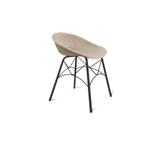 Обеденный стул SHT-ST19-SF1 / SHT-S107 (ванильный крем/черный муар) в Старом Осколе