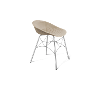 Обеденный стул SHT-ST19-SF1 / SHT-S107 (ванильный крем/хром лак) в Старом Осколе