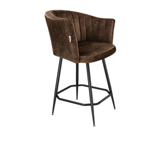 Полубарный стул SHT-ST42-1 / SHT-S148-1 (кофейный трюфель/черный муар) в Белгороде