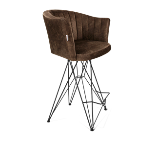 Полубарный стул SHT-ST42-1 / SHT-S66-1 (кофейный трюфель/черный муар) в Старом Осколе