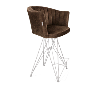 Полубарный стул SHT-ST42-1 / SHT-S66-1 (кофейный трюфель/хром лак) в Старом Осколе