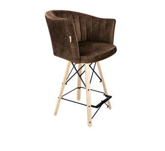 Полубарный стул SHT-ST42-1 / SHT-S80-1 (кофейный трюфель/прозрачный лак/черный) в Старом Осколе