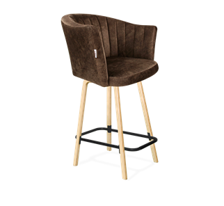 Полубарный стул SHT-ST42-1 / SHT-S94-1 (кофейный трюфель/прозрачный лак/черный муар) в Старом Осколе