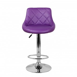 Барный стул Комфорт с мягкой спинкой WX-2396 экокожа фиолетовый в Белгороде