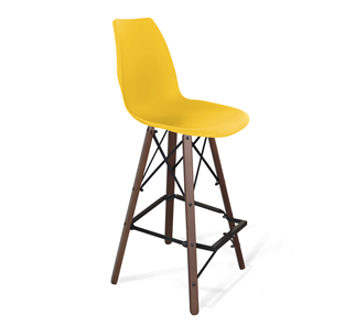 Барный стул SHT-ST29/S80 (желтый ral 1021/темный орех/черный) в Старом Осколе