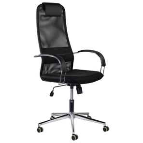 Офисное кресло Brabix Premium Pilot EX-610 CH (хром, ткань-сетка, черное) 532417 в Белгороде