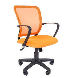 Офисное кресло CHAIRMAN 698 black TW, ткань, цвет оранжевый в Старом Осколе