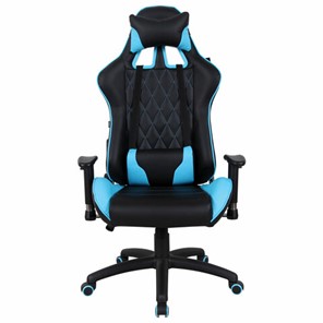 Компьютерное кресло Brabix GT Master GM-110 (две подушки, экокожа, черное/голубое) 531928 в Белгороде