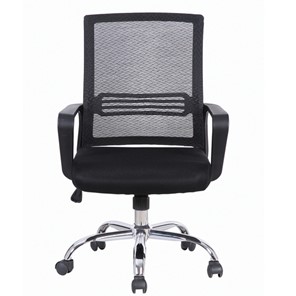 Кресло компьютерное Brabix Daily MG-317 (с подлокотниками, хром, черное) 531833 в Белгороде