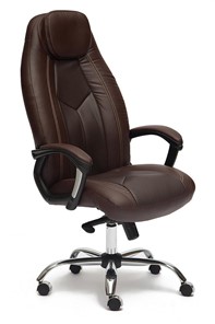 Кресло BOSS Lux, кож/зам, коричневый/коричневый перфорированный, арт.9816 в Белгороде