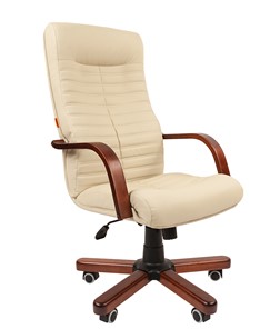 Офисное кресло CHAIRMAN 480 WD, экокожа, цвет бежевый в Старом Осколе