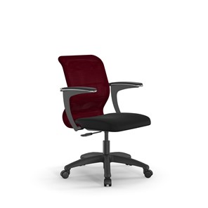 Кресло офисное SU-M-4/подл.160/осн.005 бордовый/черный в Белгороде
