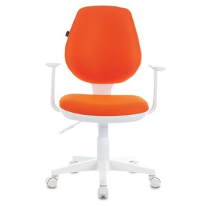 Кресло Brabix Fancy MG-201W (с подлокотниками, пластик белый, оранжевое) 532410 в Старом Осколе