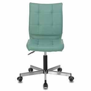 Офисное кресло Brabix Stream MG-314 (без подлокотников, пятилучие серебристое, экокожа, серо-голубое) 532079 в Старом Осколе