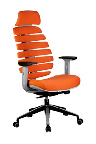 Офисное кресло Riva Chair SHARK (Оранжевый/серый) в Белгороде