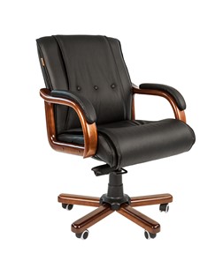 Кресло офисное CHAIRMAN 653M кожа черная в Белгороде