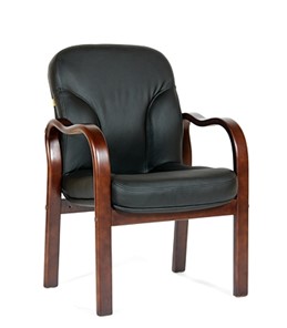 Офисное кресло CHAIRMAN 658 Натуральная кожа черный в Старом Осколе
