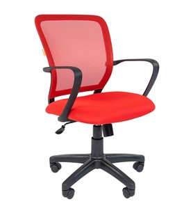 Компьютерное кресло CHAIRMAN 698 black TW-69, ткань, цвет красный в Белгороде