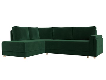 Угловой диван Лига-024, Зеленый (Велюр) в Старом Осколе