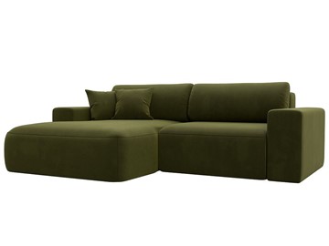 Угловой диван Лига-036 Классик, Зеленый (Микровельвет) в Старом Осколе