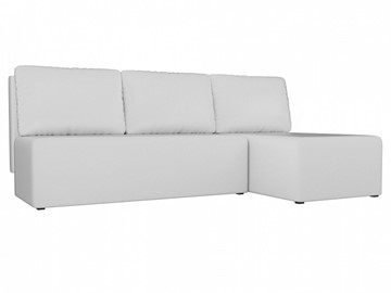 Угловой раскладной диван Поло, Белый (экокожа) в Старом Осколе