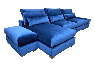 Угловой диван FLURE Home V-10-M ДУ (ПУФ2+Д4+ПС+ПС+ПУФ2), Memory foam в Белгороде
