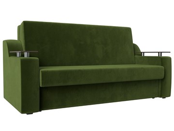 Прямой диван Сенатор Аккордеон 160, Зеленый (Микровельвет) в Старом Осколе