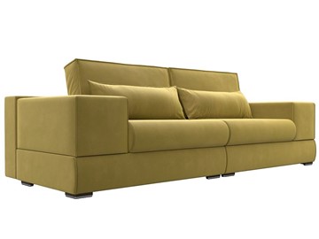 Прямой диван Лига-037, Желтый (Микровельвет) в Старом Осколе
