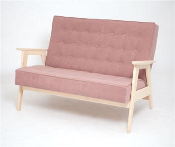 Прямой диван Ретро, двухместный (беленый дуб / RS 12 - розовый) в Белгороде