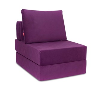 Кресло бескаркасное Окта, велюр фиолетовый в Белгороде