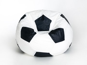Кресло-мешок Мяч малый, бело-черный в Белгороде