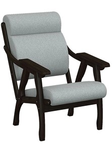 Мягкое кресло Вега 10 ткань серый, каркас венге в Белгороде