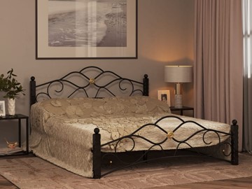 Кровать 2-спальная Гарда 3, 160х200, черная в Старом Осколе
