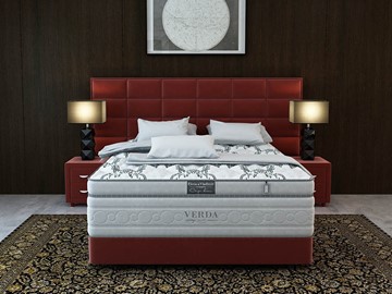 Двуспальная кровать Chocolate/Podium M 160х200, Микровелюр (Manhattan Гранатовый) в Белгороде