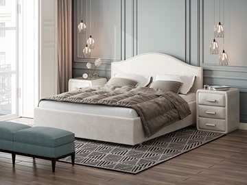 Двуспальная кровать Proson Classic 160х200, Велюр (Лофти Лён) в Белгороде