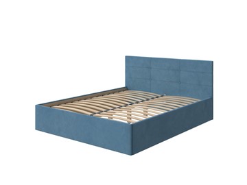 Двуспальная кровать Vector Plus 160х200, Велюр (Monopoly Прованский синий (792)) в Белгороде