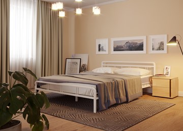 Кровать 2-х спальная Леон, 1600, белый в Белгороде