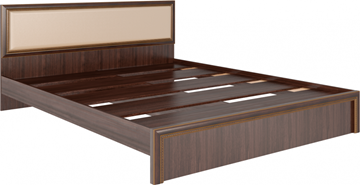Спальная кровать Беатрис М09 с мягким изголовьем (Орех Гепланкт) в Старом Осколе