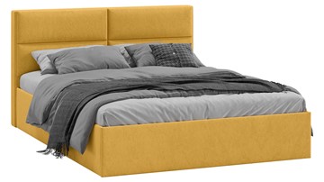 Кровать с мягкой спинкой Глосс Тип 1 (Микровелюр Wellmart Yellow) в Старом Осколе