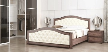 Спальная кровать СВ-Стиль Стиль 1, 160х190, кожзам, с основанием в Старом Осколе