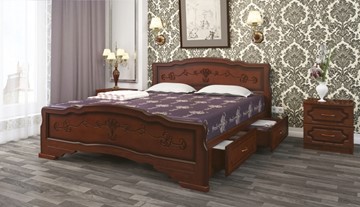 Кровать с выкатными ящиками Карина-6 (Орех) 180х200 в Старом Осколе