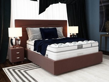 Двуспальная кровать Modern/Island M 180х200, Флок (Велсофт Спелая слива) в Старом Осколе