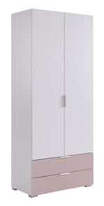 Двухдверный шкаф Зефир 108.01 (белое дерево/пудра розовая (эмаль)) в Старом Осколе