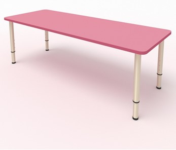 Стол детский 2-местный  (по одну сторону столешн.) СДО-2 (0-3) розовый (МДФ) в Старом Осколе
